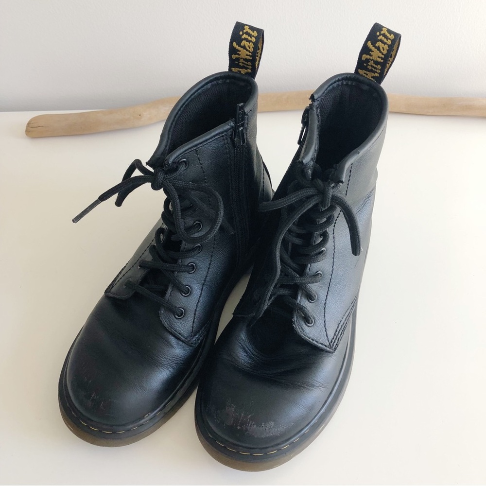 Dr. Marten‘s Junior 1460 Softy Leather Lace Up Boots Black Size 3 unisex EUR 34